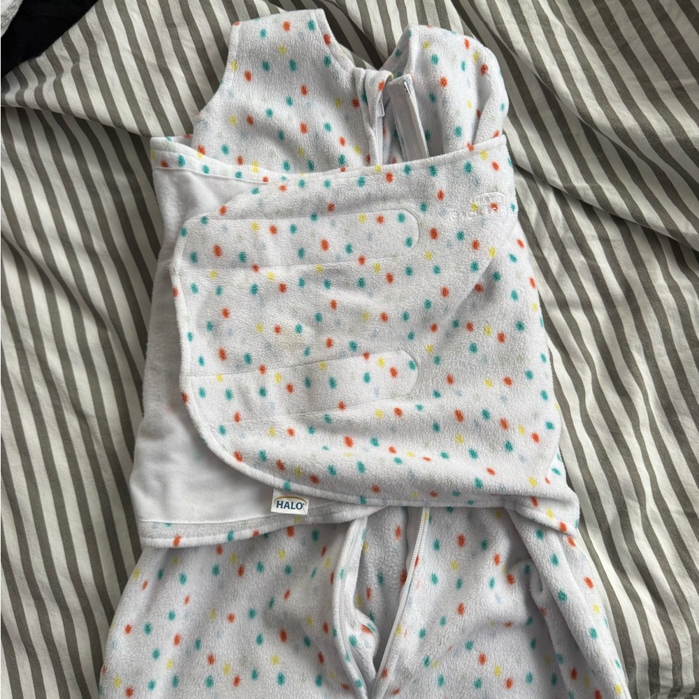 Halo Sleep Sack - White with Colorful Dots